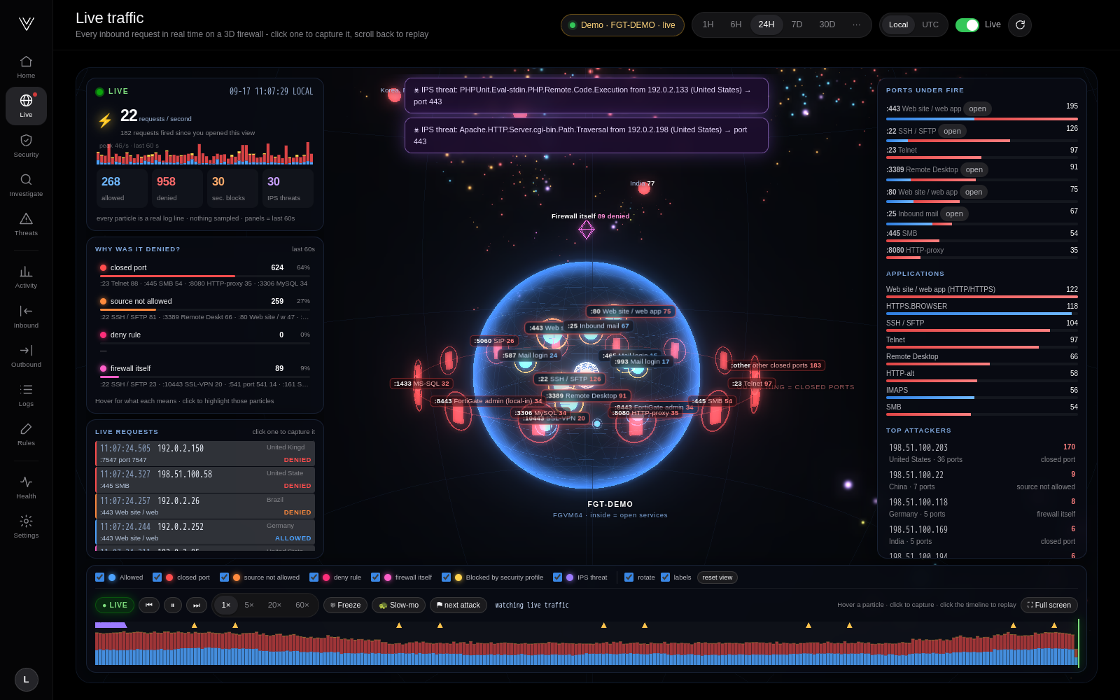Live 3D traffic view